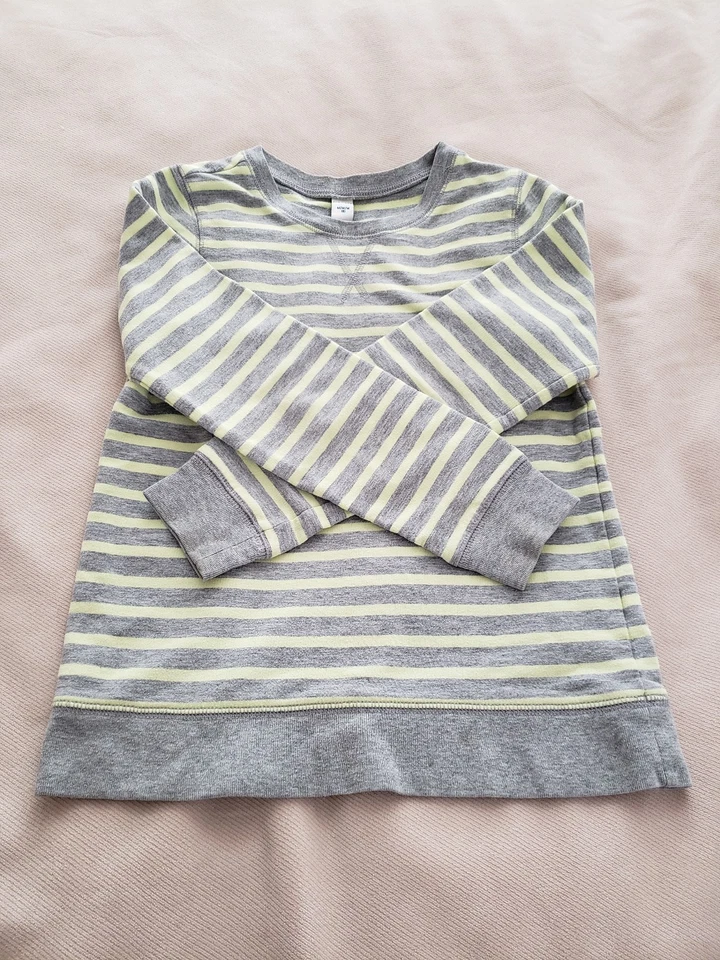 Sudadera a Rayas Niñas Azul Marino Antiguo, Gris Azul Amarillo, Juego de 2, Talla M (8) Foto 2 de 4