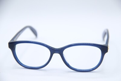 NEW ALEXANDER MCQUEEN AM 0074O 004 BLUE GOLD AUTHENTIC FRAMES EYEGLASSES 52-16