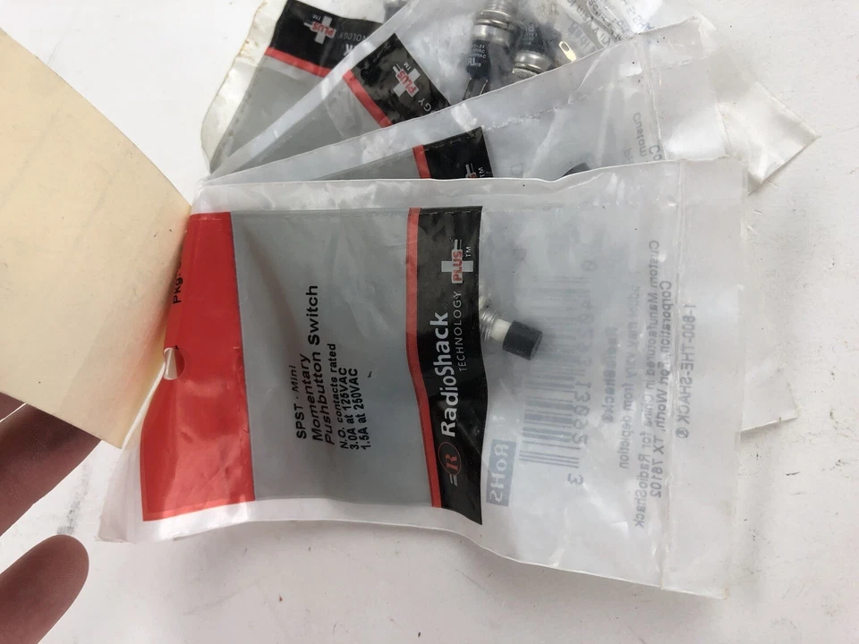 Lote De 21 Interruptores De Botón RadioShack Varios Momentáneos + Mini 125 250 Vac Foto 2 de 4