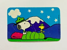 vintage pocket calendar 1987 snoopy mountain sleeping bag Woodstock snow #1060