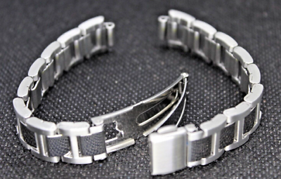 Bracelet montre ; ACIER ; ARGENTE ; MAT et BRILLANT ; 14 mm ; QUALITE +++/141/10