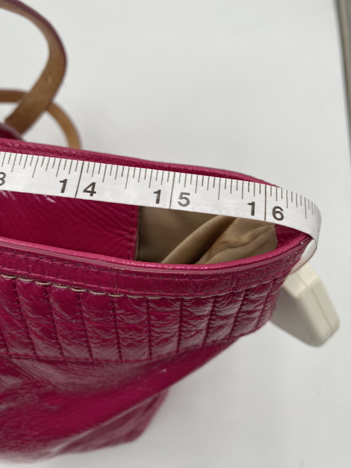 COACH Raspberry Leather Medium Shoulder Hand Zipp… - image 13