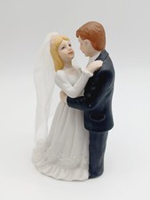 Lefton Bride And Groom Cake Topper Fiqurine 1992 Anniversary Marriage