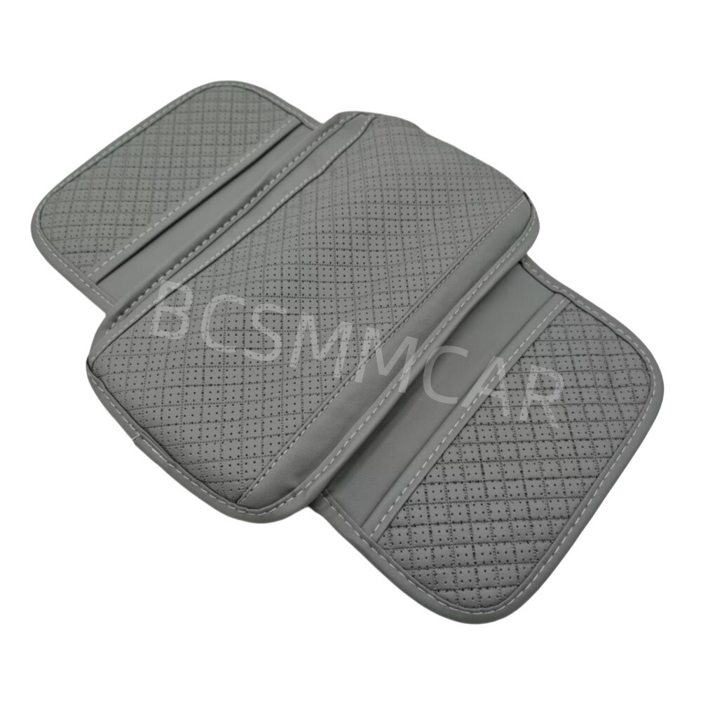 PU Leather Car Armrest Cushion Center Console Box Cover Protector Anti Scratch