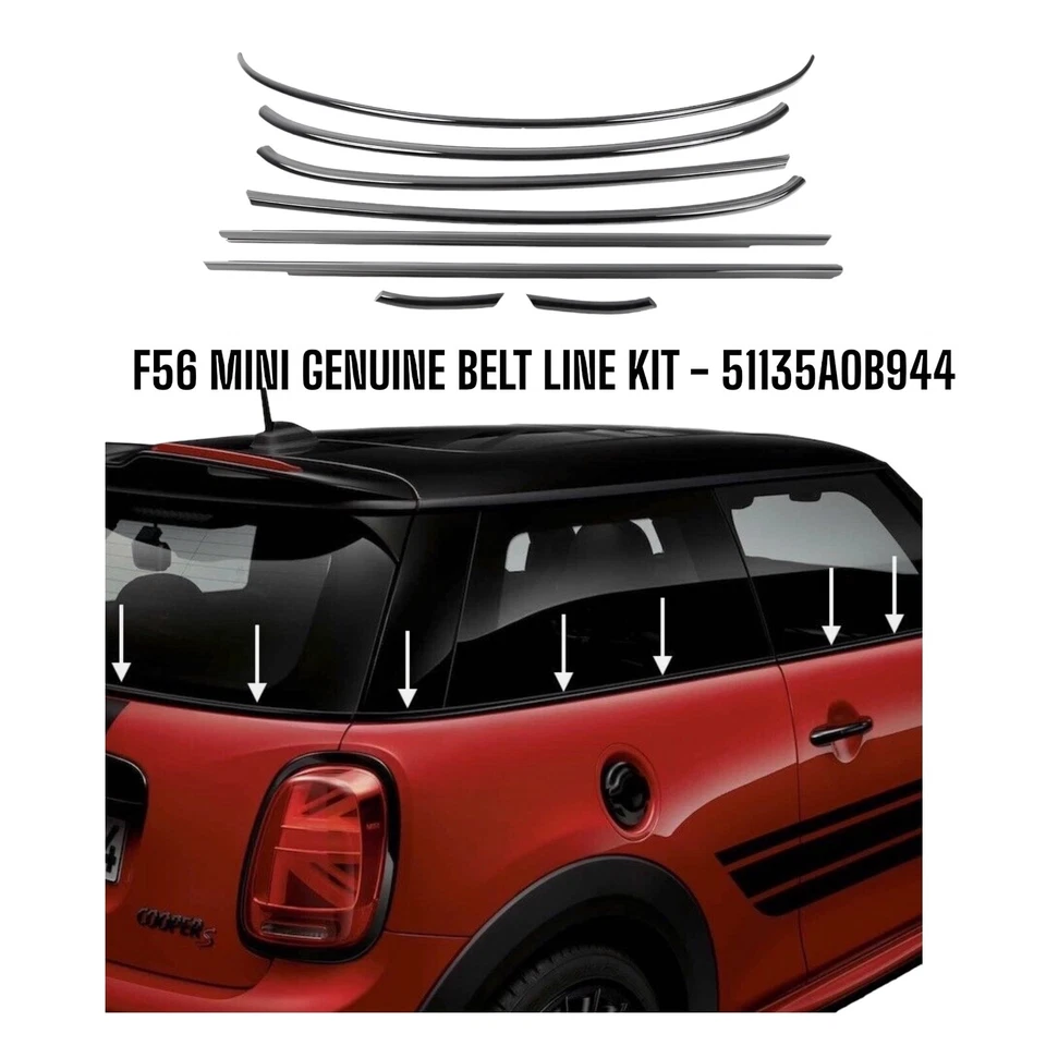 Genuine MINI F56 3 Door Beltline Kit 51135A0B944 NEW Cooper S JCW Belt Line - image 2 of 4