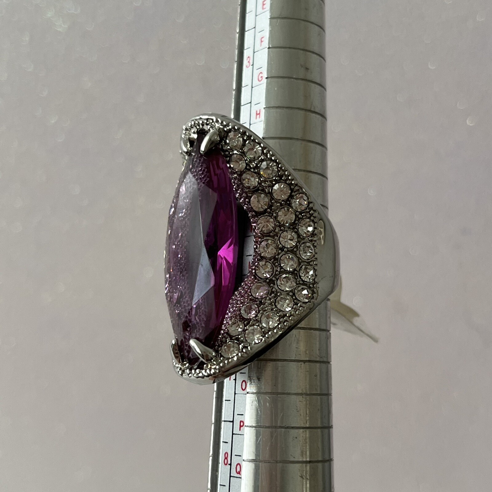 Statement Cocktail Ring Rhinestone Sparkling  Rin… - image 9