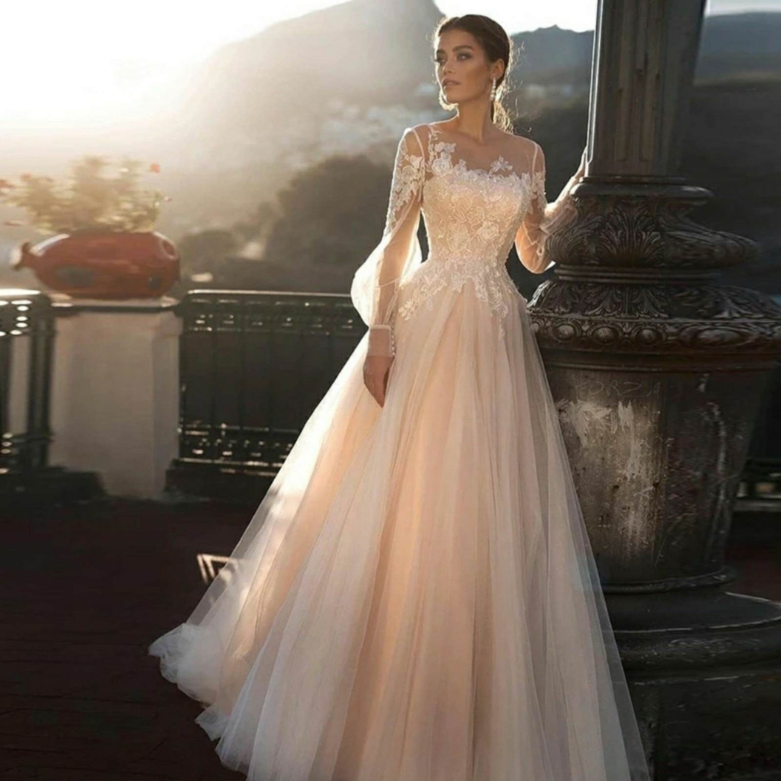 Wedding Dress Bridal Wear Princess Long 