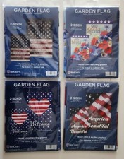 Patriotic Garden Flag 12.5"x18" 2-sided -USA Made- Memorial Day/4th of July