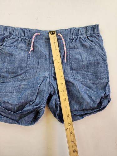 Old Navy Shorts Girls 16 XXL Chambray Blue Denim Pull On Summer Pockets - Picture 2 of 7
