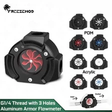 FREEZEMOD 3 Holes Flow Rate Detection Block G1/4 Thread Internal Teeth PC Pipe