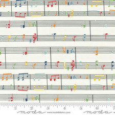 MODA FABRICS 21815 11 "SWEET MELODIES" 30.S musical note BTY