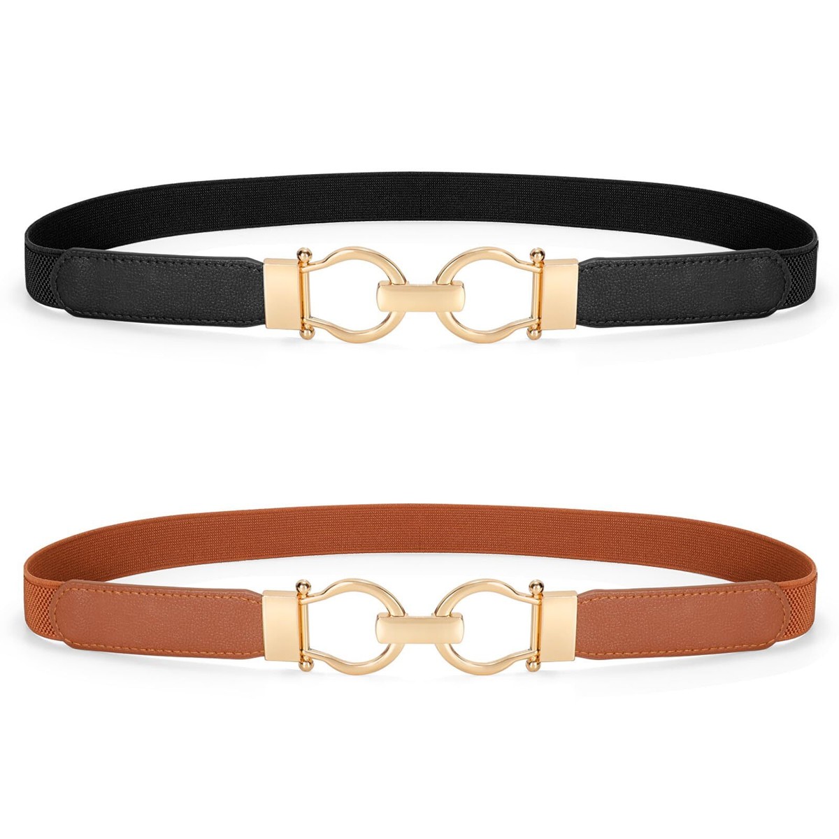 Waist Belt For Skinny Belts Women's New Women Leather Small Knot Thin Belt  Metal Round Triangle Buckle