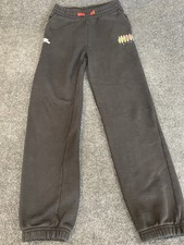 Jordan Youth XL Fleece Joggers Black Multi Color Logo Sweatpants Boys Kids 13-15