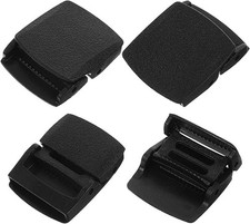 4 Pcs Plastic Belt Buckles, Black Plastic Belt Buckles Replacement Nylon Canvas