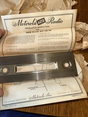 Trim Bezel Car Motorola Radio  OEM NOS