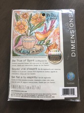 Dimensions 14 Needlepoint Kit Be True of Spirit 71-07245 Bird, Flower
