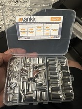 166pcs Wire Ferrules Kits Awg1/0 2/0 2 4 6 8 10 12 Silver Plated Copper Crimp