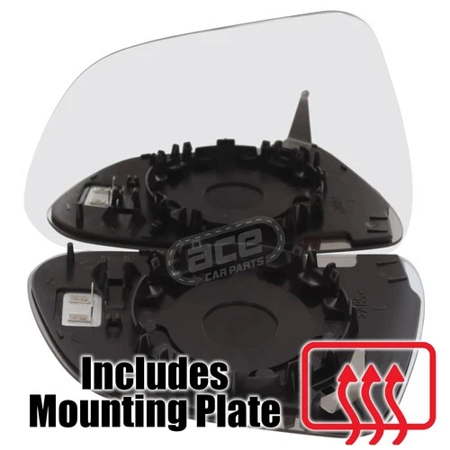 Heated Passengers Side Wing Mirror Glass Convex Clip-On For Tesla Model 3 2019->