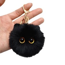 Cute Plush Cat Keychain Keyring for Bag Car Key Chain Children Gifts Accessories