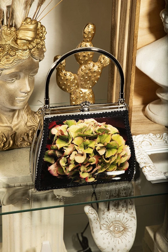 Art Bags Flower Print Victorian Vintage Style Shoulder Strap HandBag Purse - Image 2 of 4