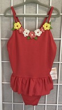 NWT Gymboree 3D Daisy Flower Skirted One-Piece Girls 9 Sunscreen Swimsuit UPF