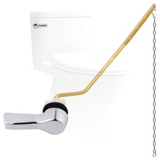 Universal Chrome Toilet Handle Lever Replacement with Stainless Steel Chain