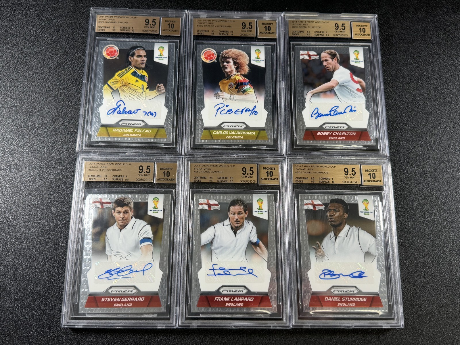 2014 PANINI PRIZM WORLD CUP COMPLETE 50 CARD AUTO SET BGS 9.5 MESSI RONALDO PELE view 9