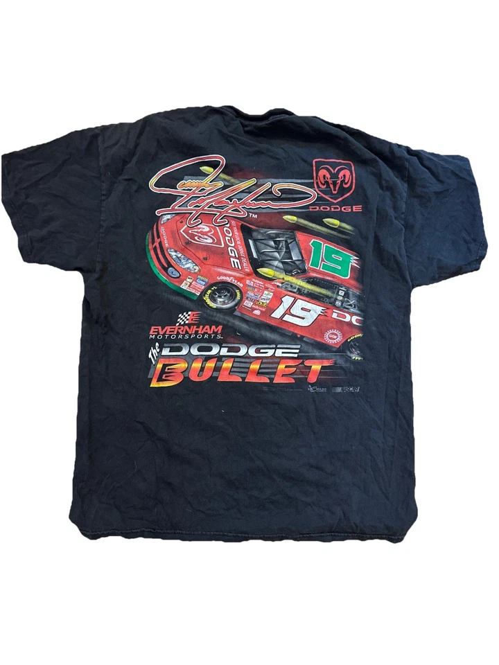 Vintage NASCAR Jeremy Mayfield Y2K Dodge XL Black 2002 - Image 3 of 4