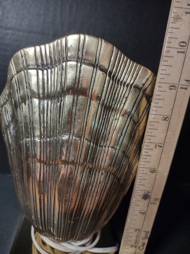 Vintage Chapman Shell Clam Table Lamp Brass Seashell Accent Adjustable Works - 第 12/15 張圖片