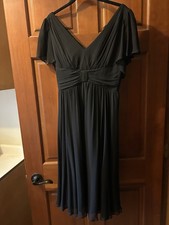 Suzi Chin Women's Maggy Boutique Black Silk Cocktail Dress, Size 6