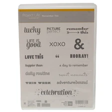 Stampin’ Up! Project Life “Remember This” 16 Photopolymer Stamps Set Scrapbook