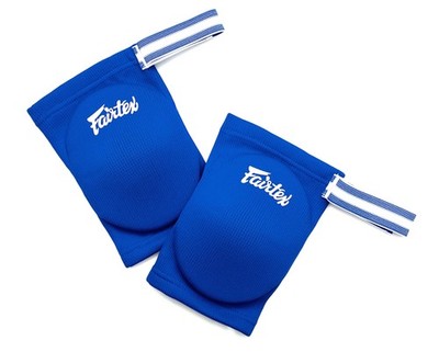Fairtex Elastic Elbow Pads EBE1 Muay Thai Kick Boxing Protect Soft Fabric Blue