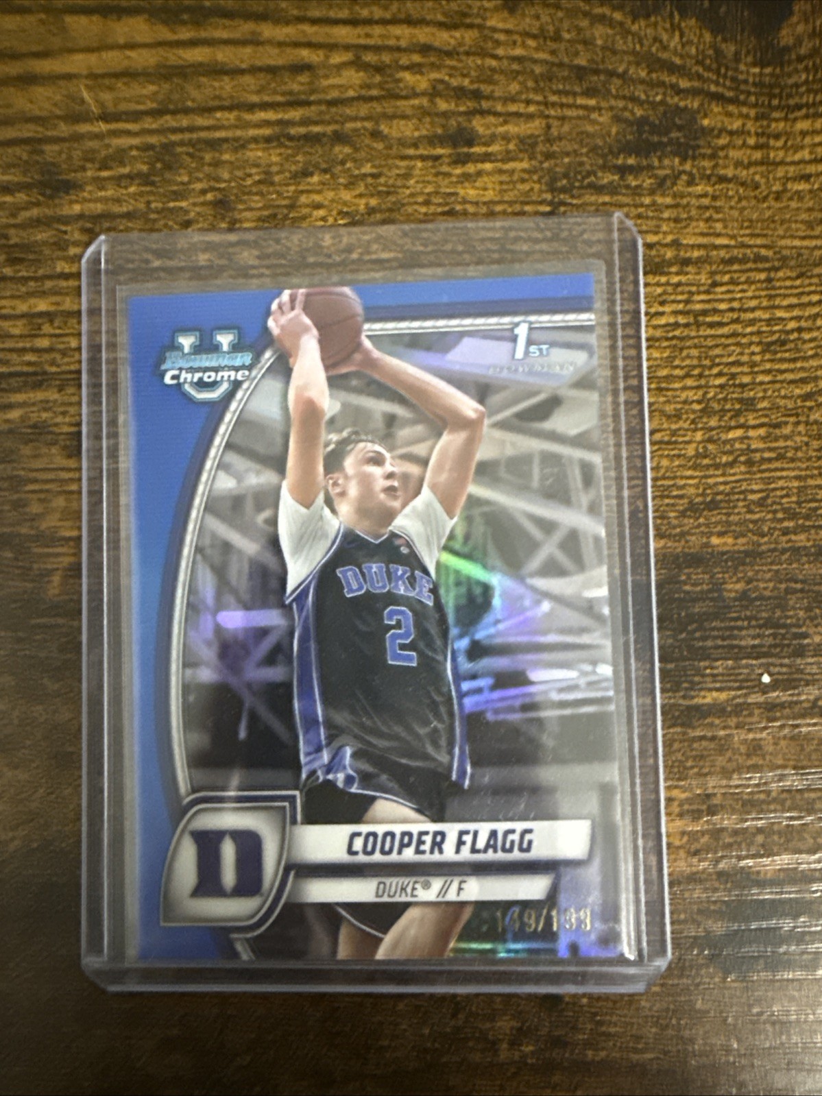 2024-25 Bowman University Chrome - Cooper Flagg #16 Blue Refractor /199 (RC)