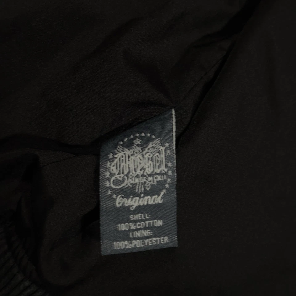 Vintage Diesel Men’s Black Waxed Cotton Zip Up Utility Jacket - Size 4 (Large) - Image 4 of 4