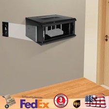 4U Wall Mount Network Server Cabinet, Locking Glass Door, Removable Side Panels