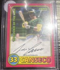 2025 Onyx Authenticated Rookie of the Year Jose Canseco #86 Auto /10