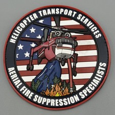 U.S. Helicopter Transport Services Patch Aerial Fire Suppression Specialists