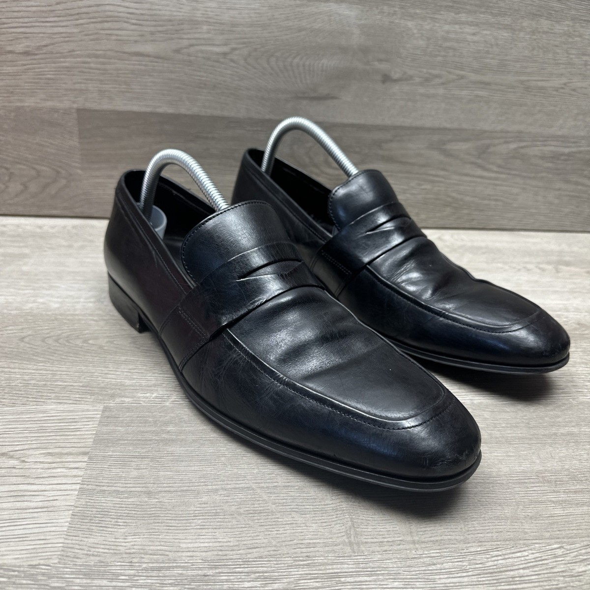 To Boot New York Adam Derrick 9.5 Classic Black Leather Men’s Penny Loafers Jagger Black Calf Leather Men main image 2