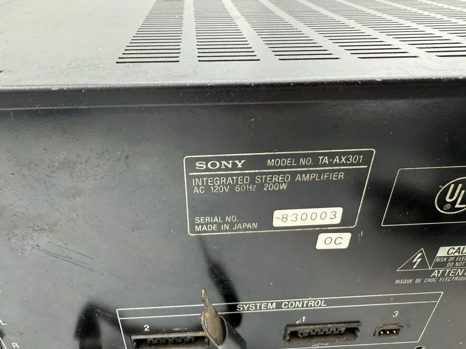 Sony TA-AX301 Amplifier HiFi Stereo Vintage Home Audio Phono 2 Channel Equalizer - Image 4 of 4