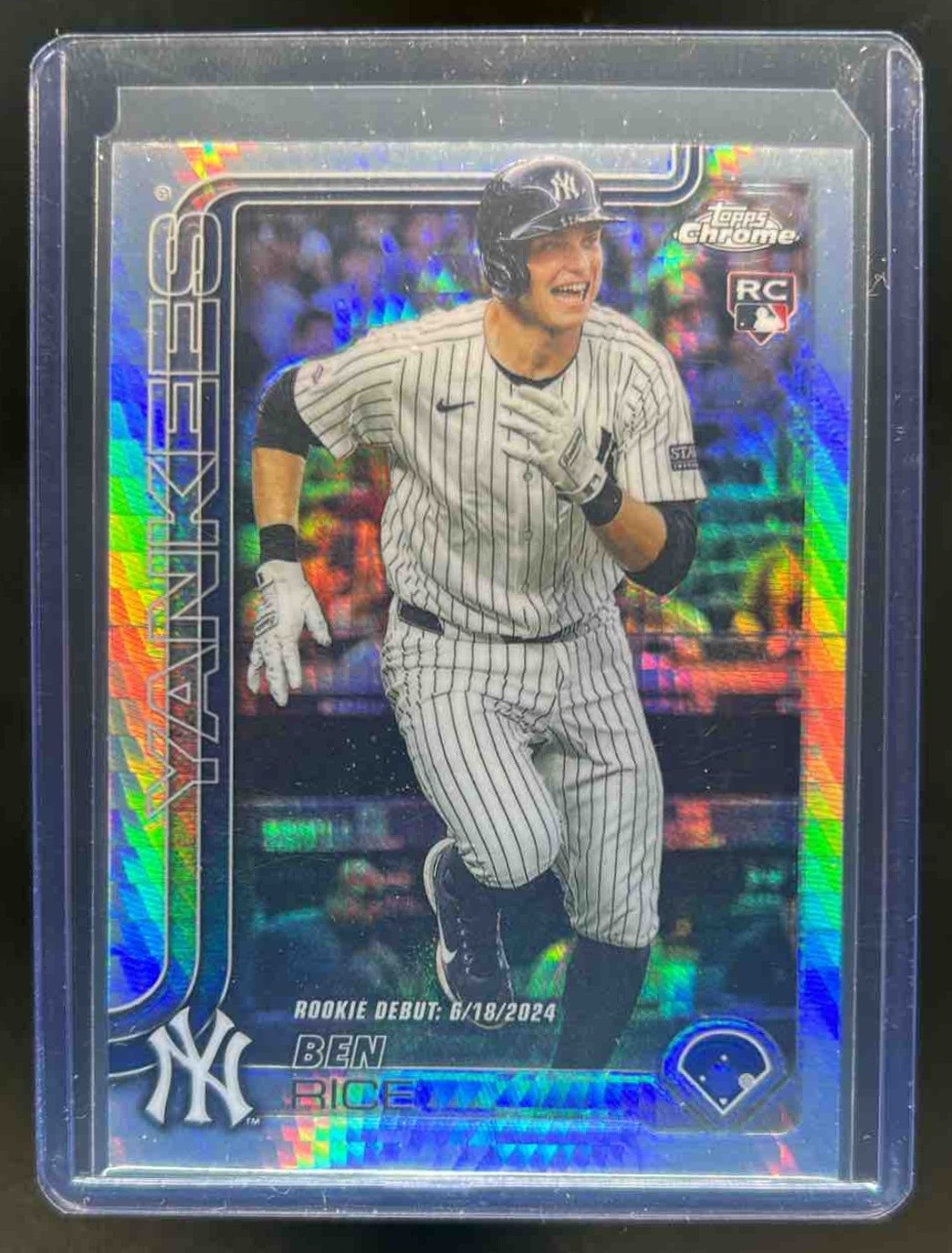 2025 Topps Chrome Update Ben Rice RC Prism Refractor #USC138 Yankees