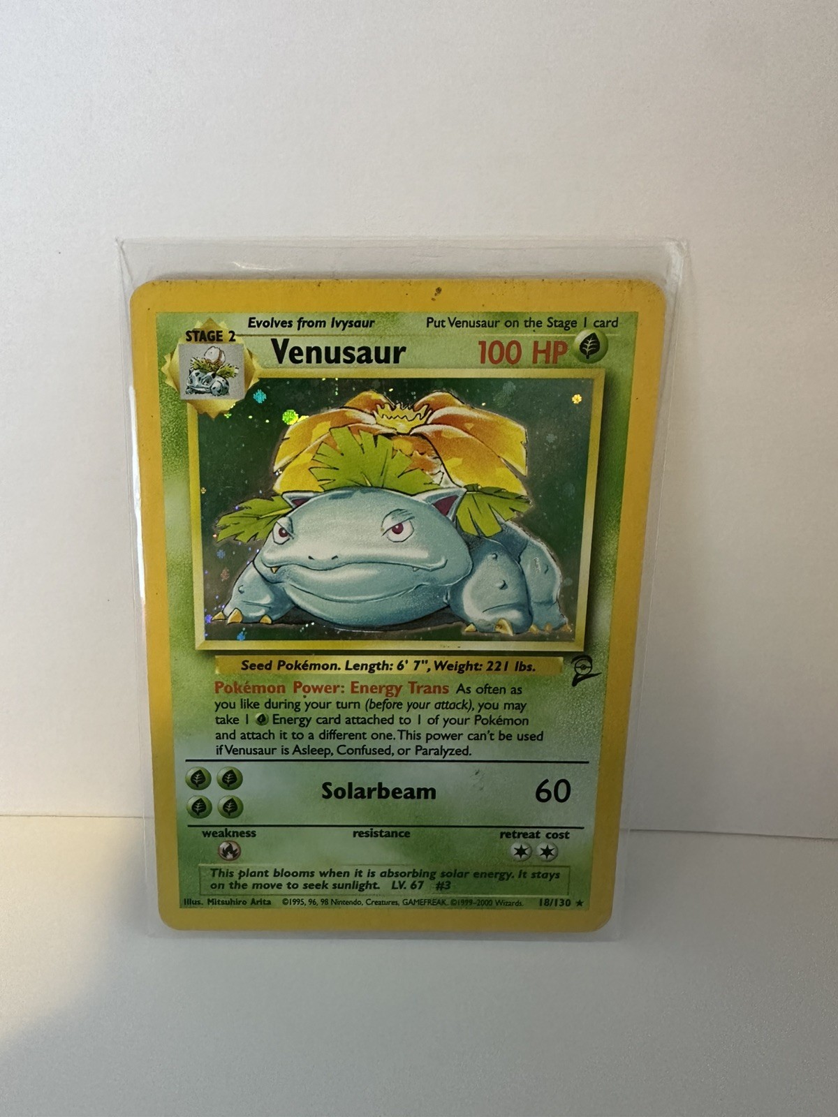 Pokémon TCG Venusaur Holo Rare Base Set 2 #18/130 WOTC Vintage