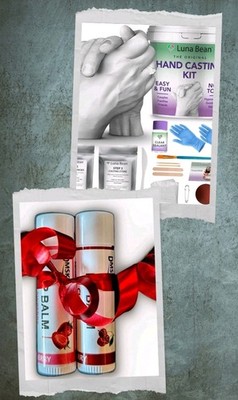 NEW Luna Bean Keepsake COUPLES Hands Casting Kit+DIY Plaster Statue Molding Kit 