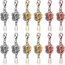 12 Pieces Magnetic Jewelry Clasps Rose Magnetic Clasps Extender Lobster Clasp...