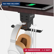 Gaming Headphone Stand with Charging Station - Aluminum Hooks Headphone Holder,