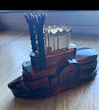 Avon Wild Country Old Ironsides Steamboat Glass Bottle Stopper 1975 5 fl oz