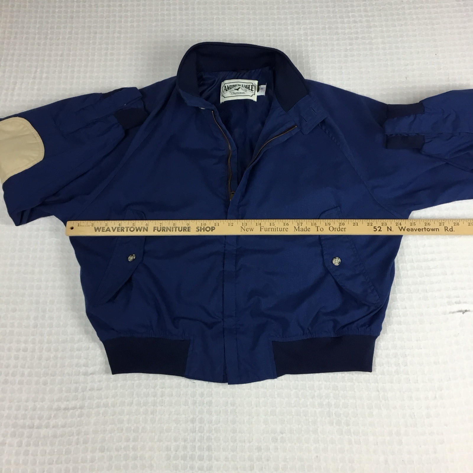 American Eagle Bomber Jacket Elbow Patch Mens XL … - image 6