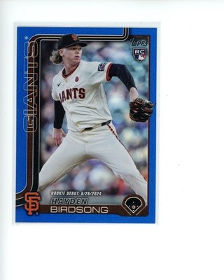 2025 Topps Update Blue Rainbow Foil #US34 Hayden Birdsong Rookie RC #d 54/150