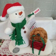 Hallmark Wrapped In Joy Snowman & Dog Singing & Motion 2024 NEW Jingle Pals NWT