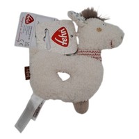 Fehn Baby Ring Greifling Lama - Kuscheltier Babyspielzeug Mit Rassel - Motoriksp