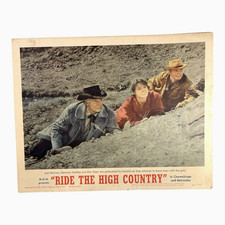 Vintage Original Lobby Card Ride the High Country - Signed by Joel McCrea